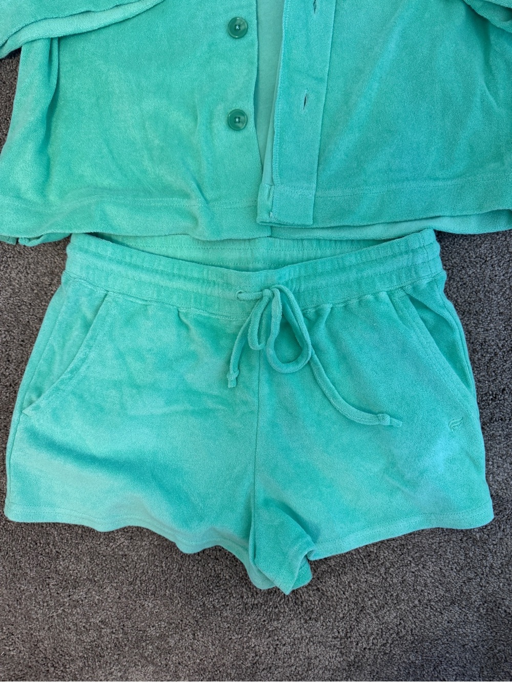 Fabletics Green Terry Two-Piece Set - Picture 5 of 6